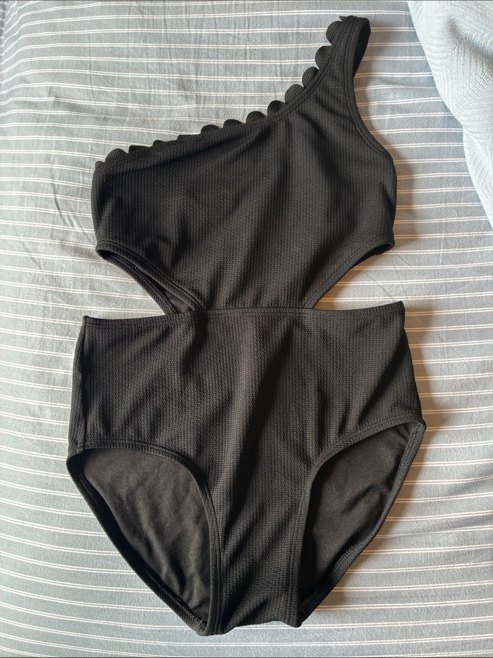 art class Black One-Shoulder Cutout Kids One-Piece Bodysuit